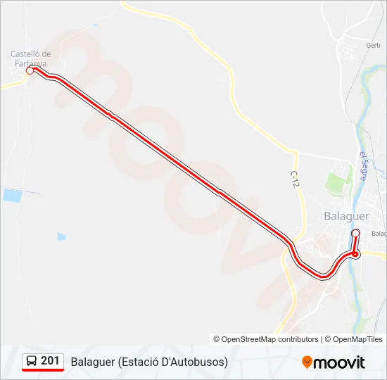 201 Bus Line Map