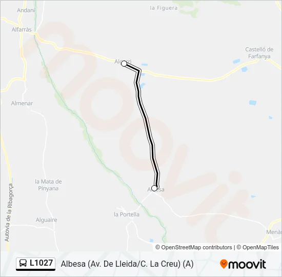 L1027 Bus Line Map