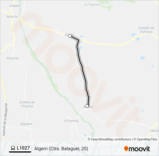 L1027 Bus Line Map