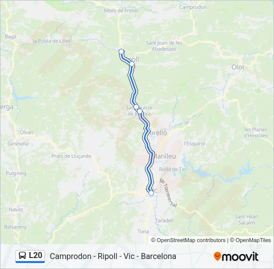 L20 Bus Line Map