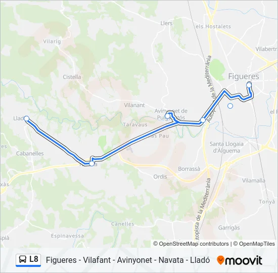 L8 Bus Line Map
