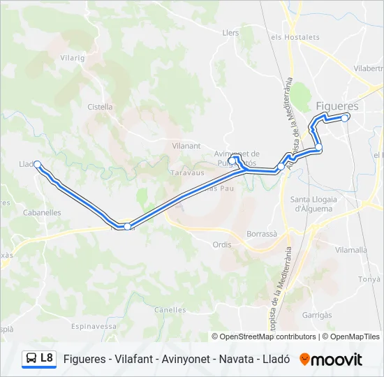 L8 Bus Line Map