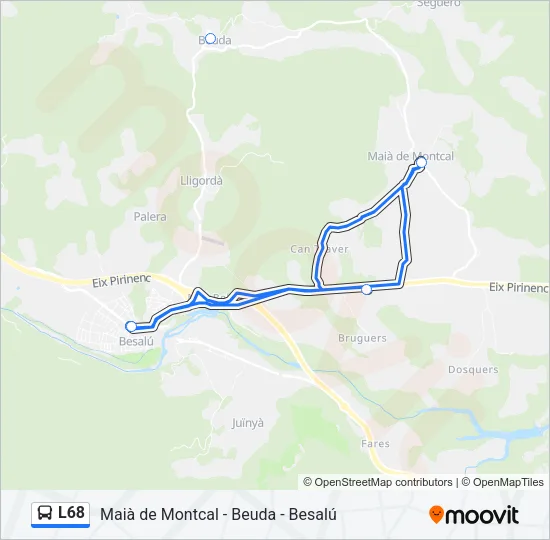 L68 Bus Line Map