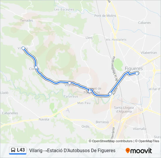 L43 Bus Line Map