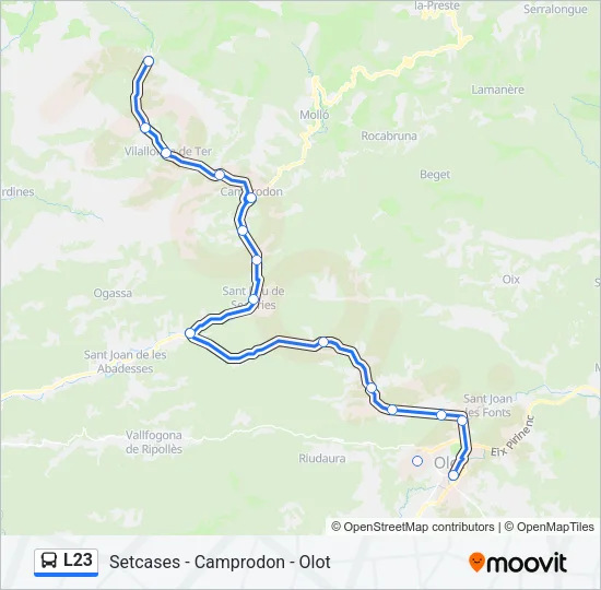 L23 Bus Line Map