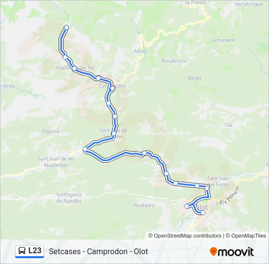 L23 Bus Line Map