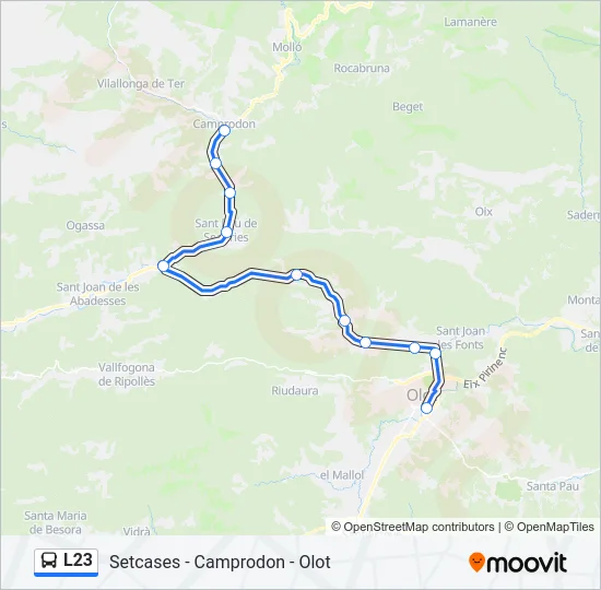L23 Bus Line Map