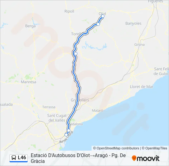 L46 Bus Line Map