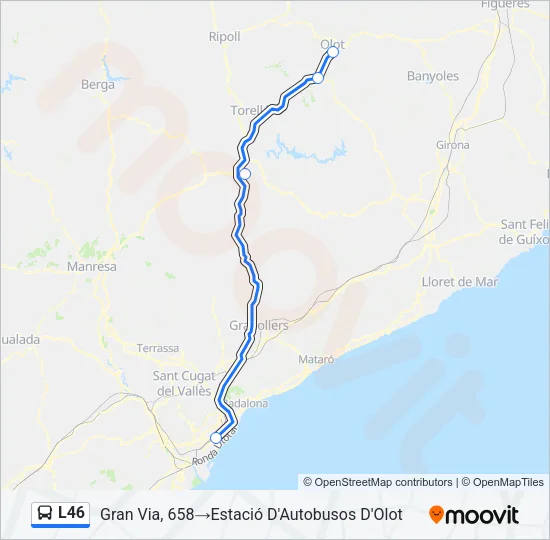 L46 Bus Line Map