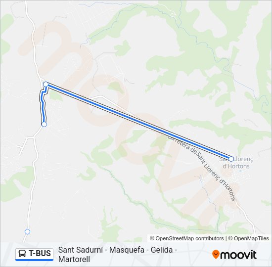 T-BUS Bus Line Map
