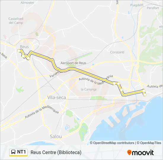 NT1 Bus Line Map