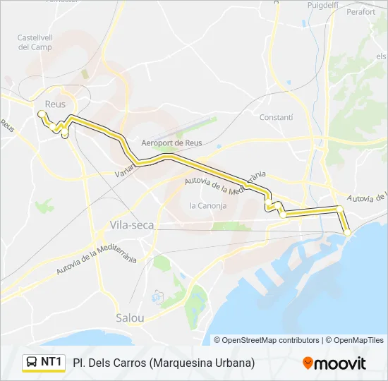 NT1 Bus Line Map