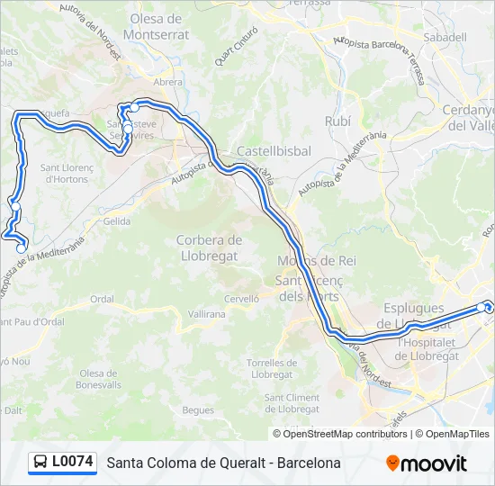 L0074 Bus Line Map