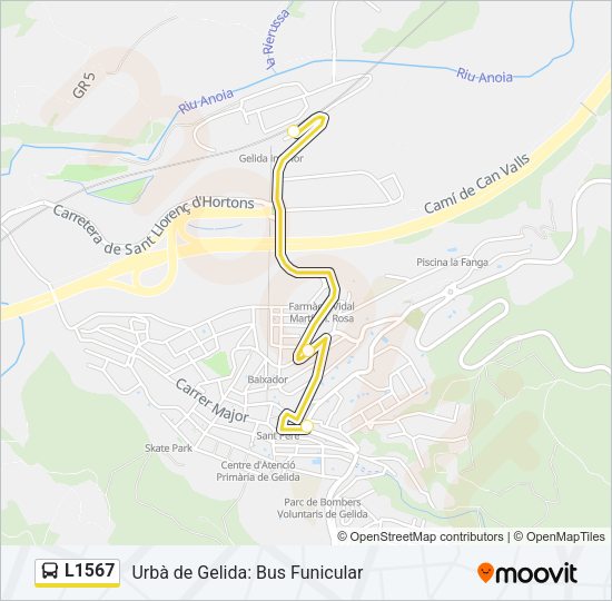 L1567 Bus Line Map