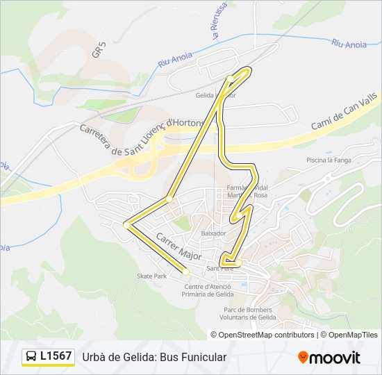 L1567 Bus Line Map