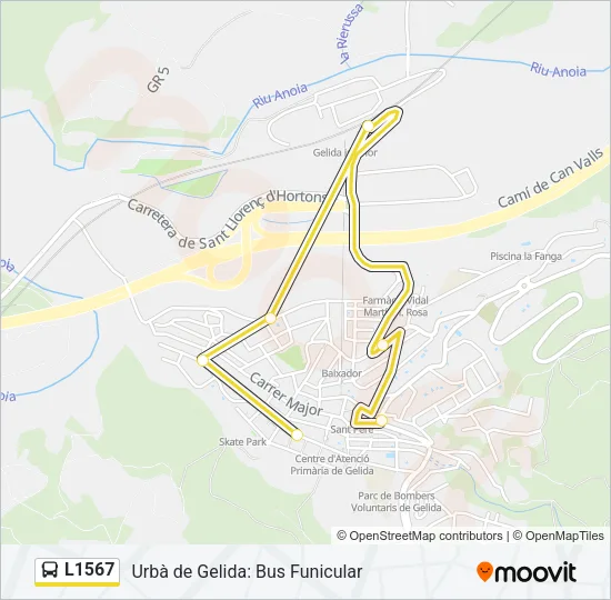 L1567 Bus Line Map