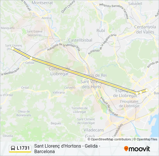 L1731 Bus Line Map