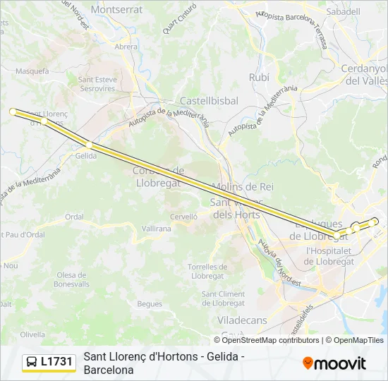 L1731 Bus Line Map
