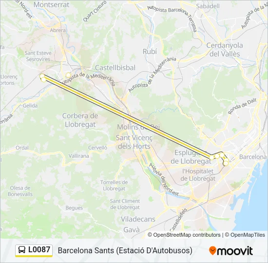 L0087 Bus Line Map
