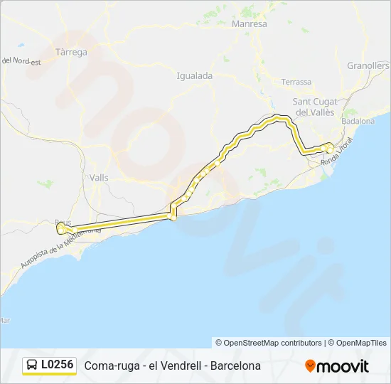 L0256 Bus Line Map