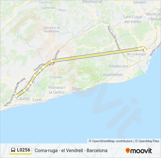 L0256 Bus Line Map