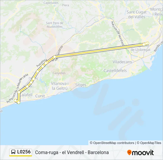 L0256 Bus Line Map