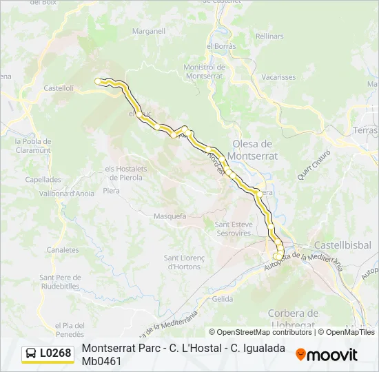 L0268 Bus Line Map
