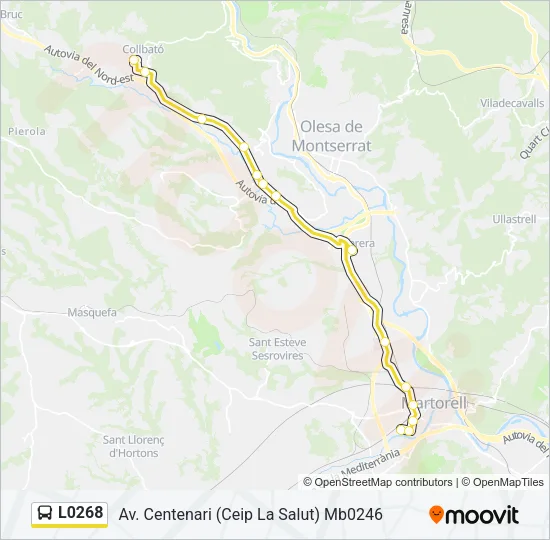 L0268 Bus Line Map