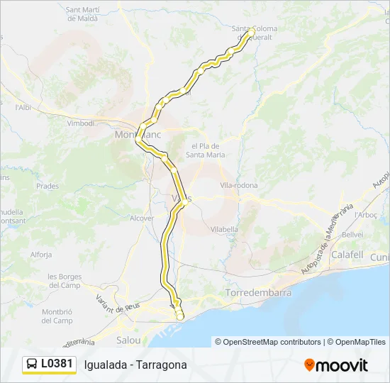 L0381 Bus Line Map