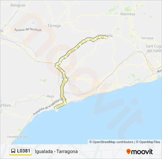 L0381 Bus Line Map