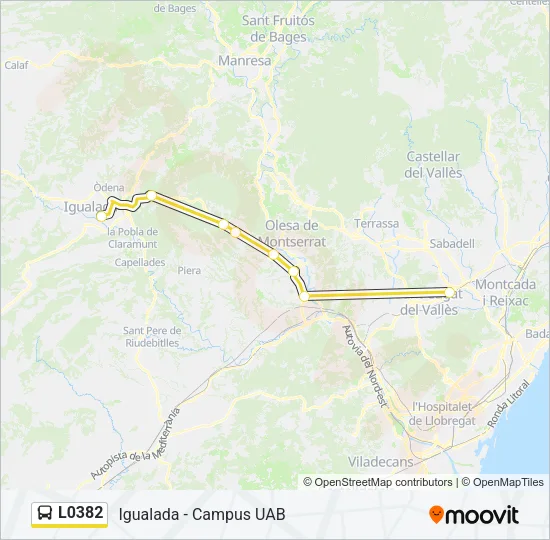 L0382 Bus Line Map