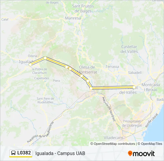 L0382 Bus Line Map