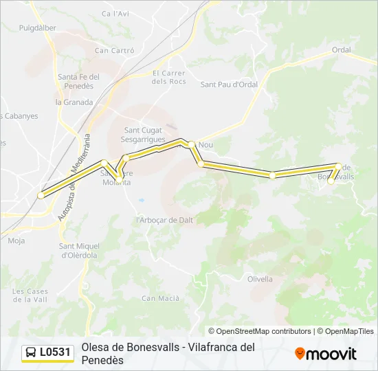 L0531 Bus Line Map