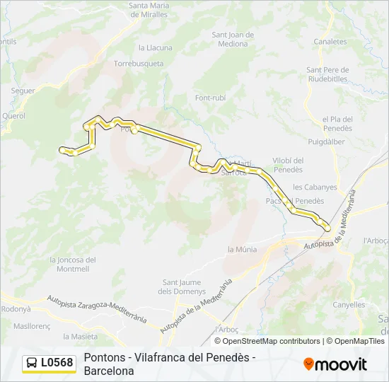 L0568 Bus Line Map