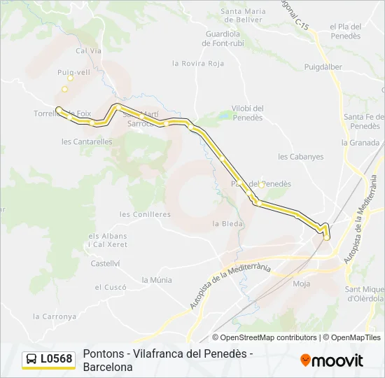 L0568 Bus Line Map
