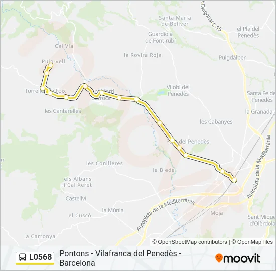 L0568 Bus Line Map