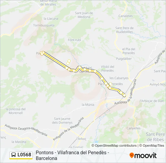 L0568 Bus Line Map