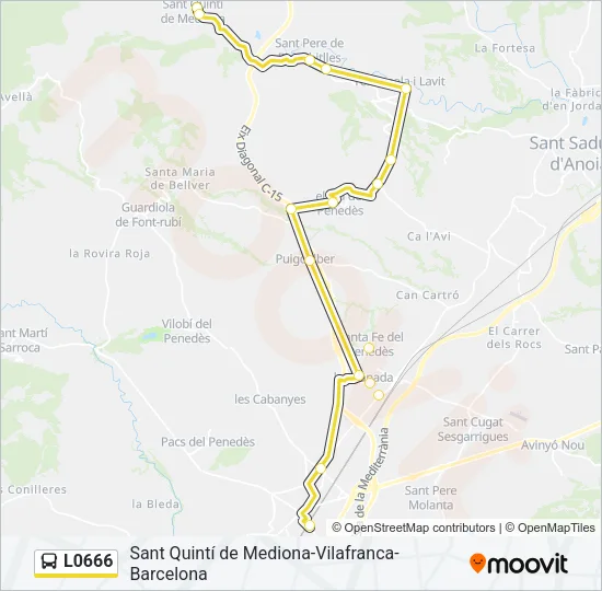 L0666 Bus Line Map