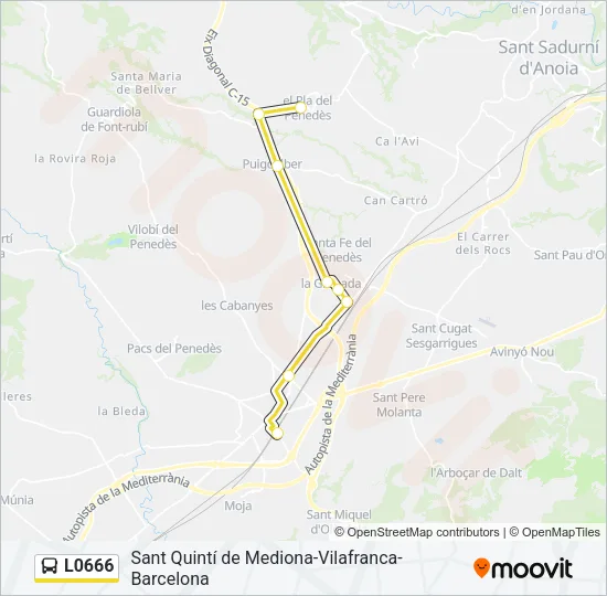 L0666 Bus Line Map