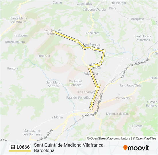 L0666 Bus Line Map
