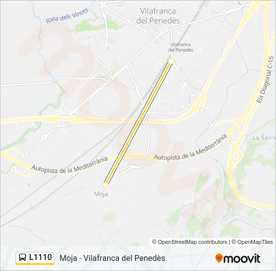 L1110 Bus Line Map