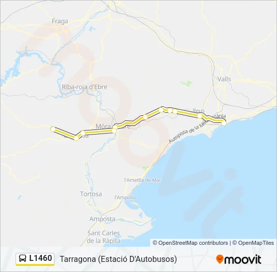 L1460 Bus Line Map