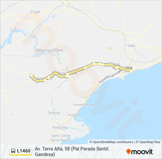 L1460 Bus Line Map