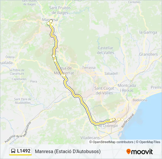 L1492 Bus Line Map