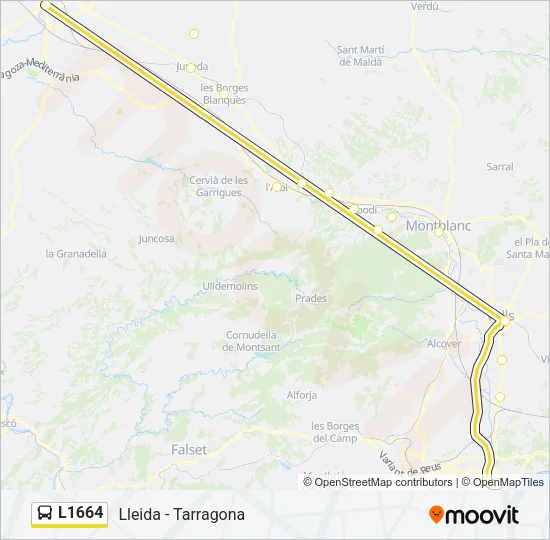 L1664 Bus Line Map