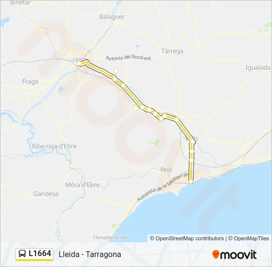 L1664 Bus Line Map