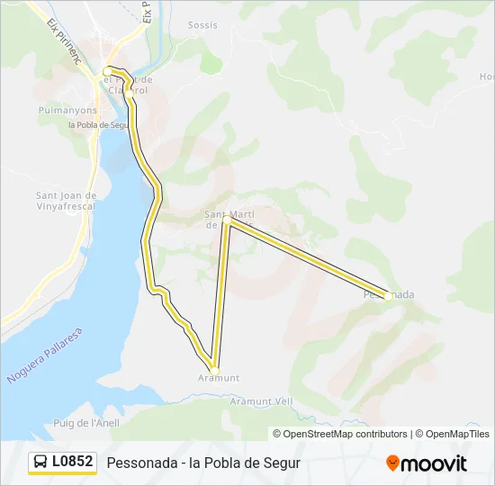 L0852 Bus Line Map