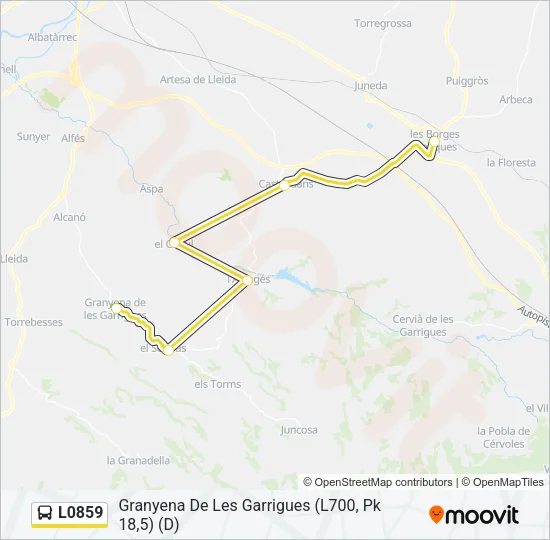 L0859 Bus Line Map