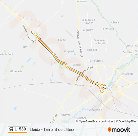 L1530 Bus Line Map