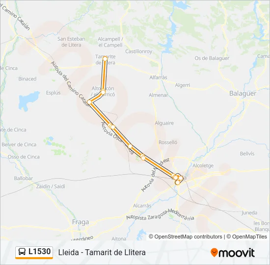 L1530 Bus Line Map